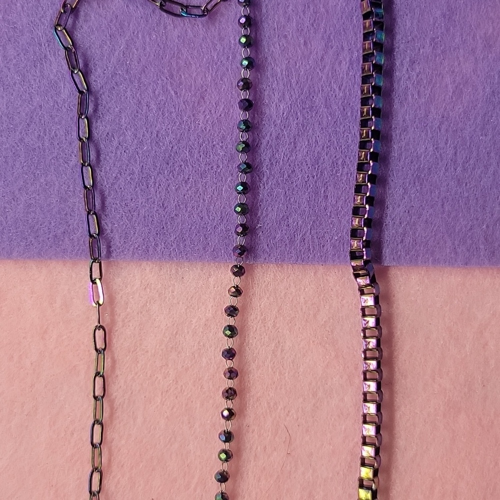 Oilslick chain Options for dainty Bracelets